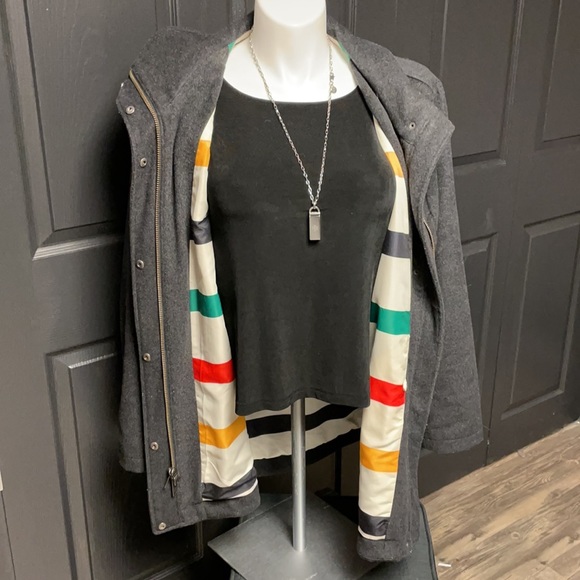 Pendleton Wool Charcoal Campbell Wool Coat - Picture 3 of 16